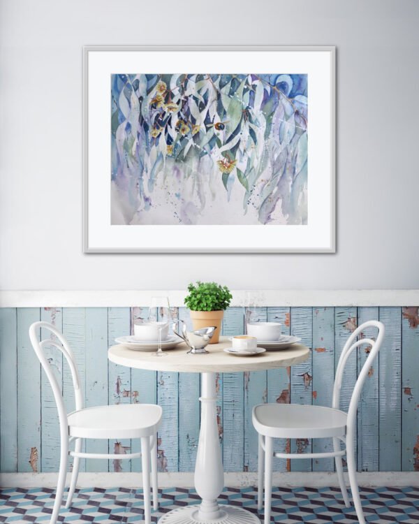 Blue Bees and gum trees dinning room