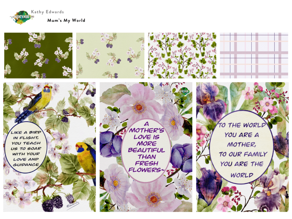 Mother's Day watercolour collection