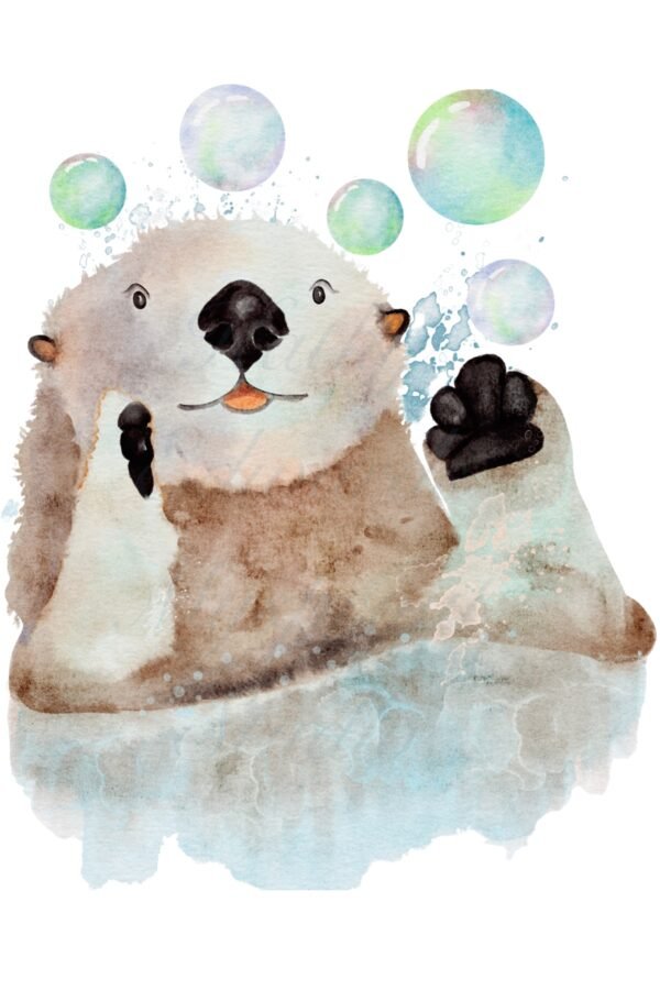 watermarked sea otter