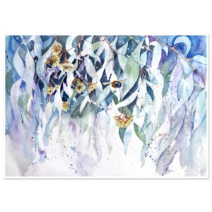 Blue Bees and Gum Trees Fine Art print