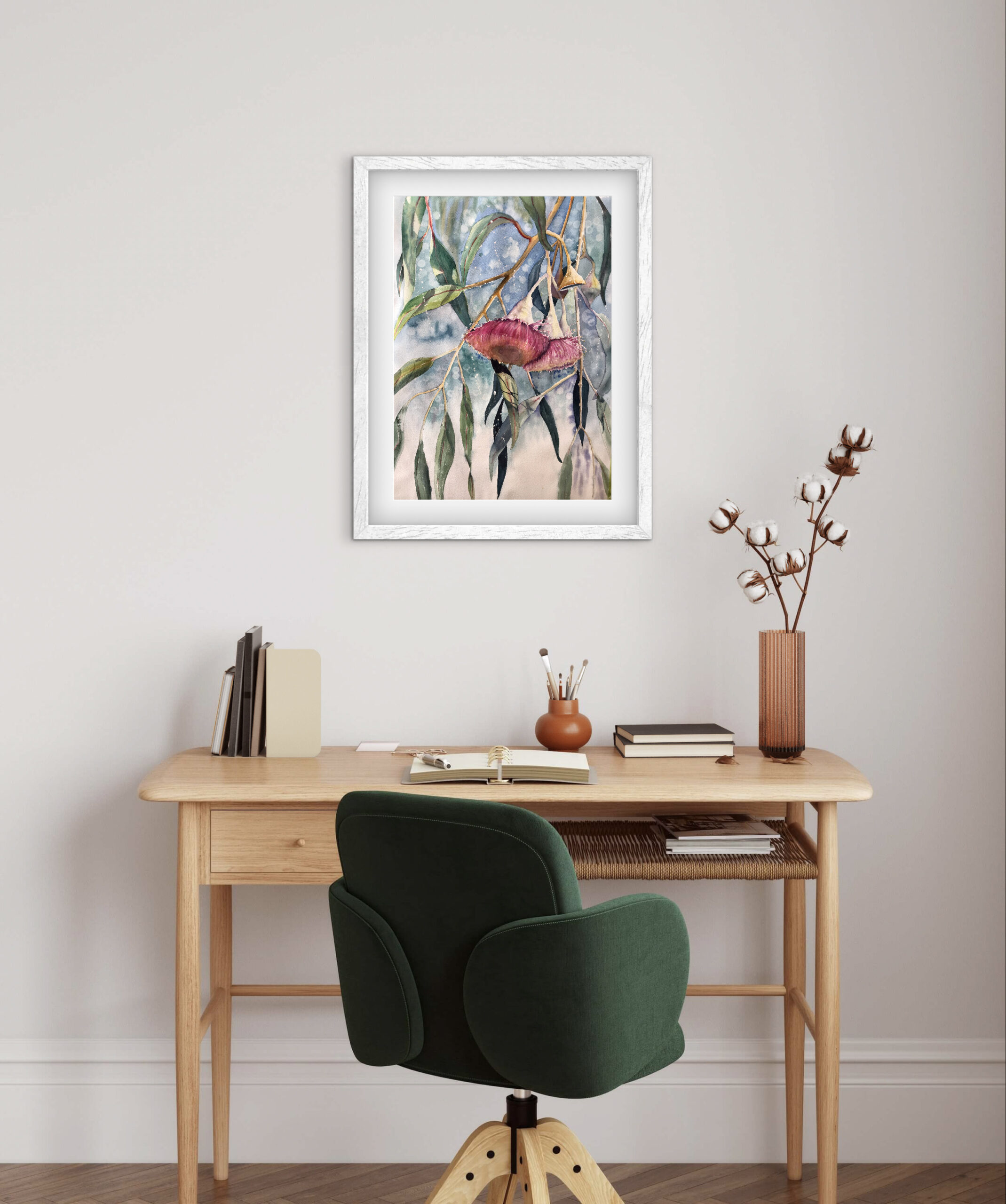 red gum watercolour fine art poster red gum watercolour fine art poster