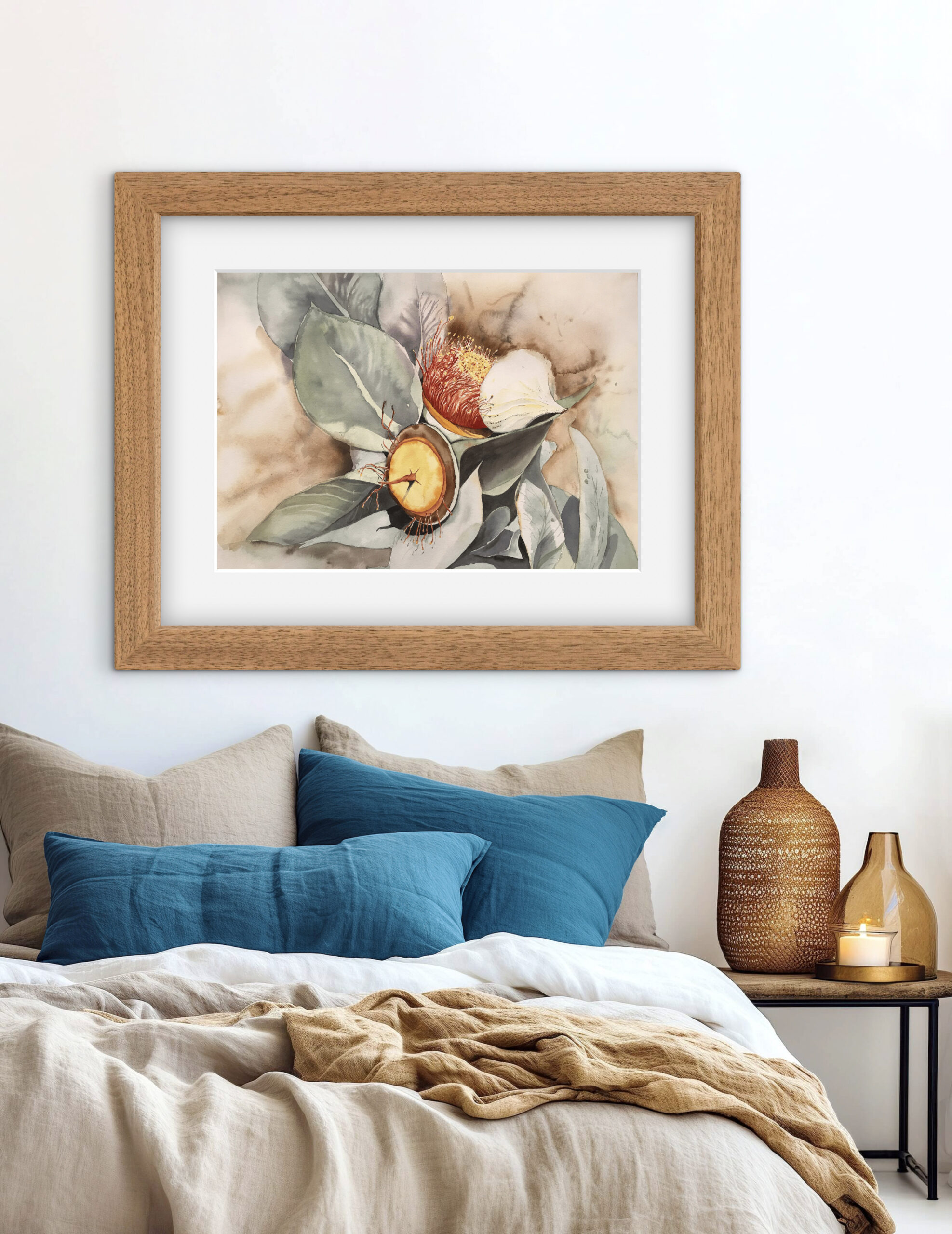 macrocarpa red watercolour fine art poster macrocarpa red watercolour fine art poster