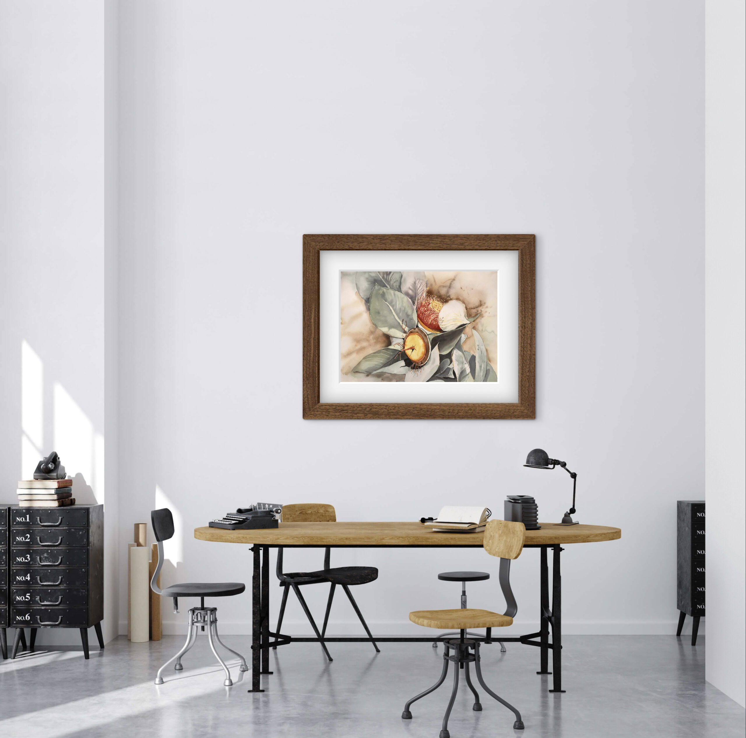 macrocarpa red watercolour fine art poster macrocarpa red watercolour fine art poster